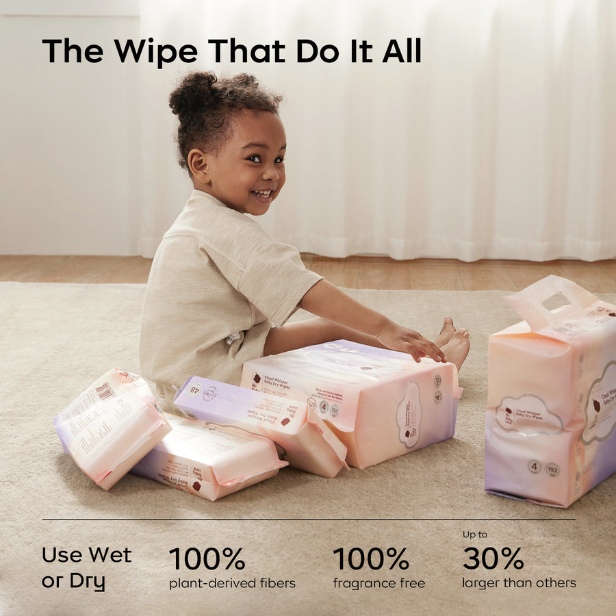 Cloud Whisper Baby Dry Wipes